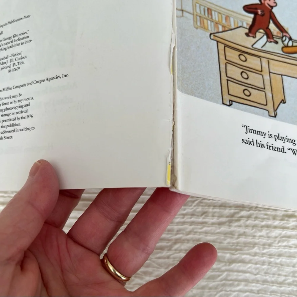Curious George books bundle of 2 vintage children's books
